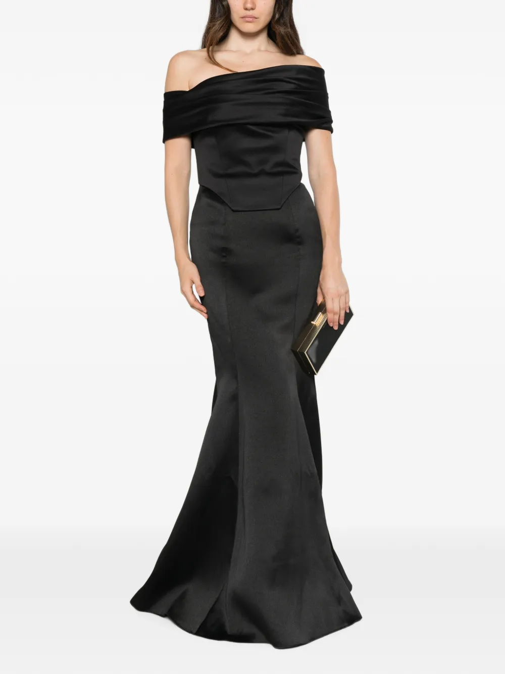 Solace London Alta maxi-dress Zwart