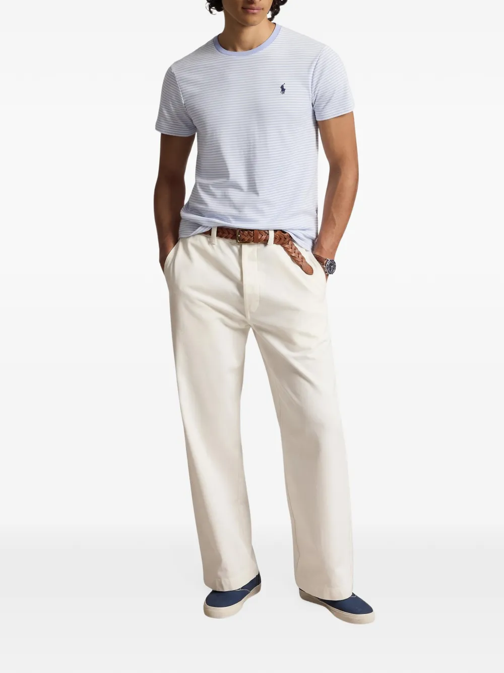 Polo Ralph Lauren striped pima-cotton T-shirt Wit