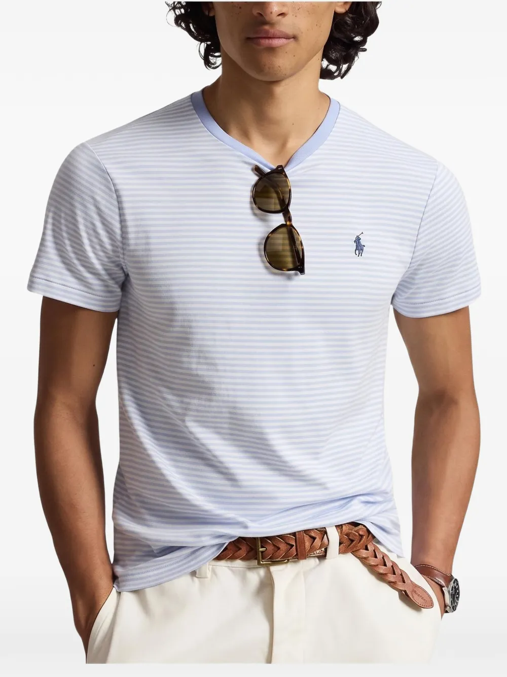 Polo Ralph Lauren striped pima-cotton T-shirt Wit