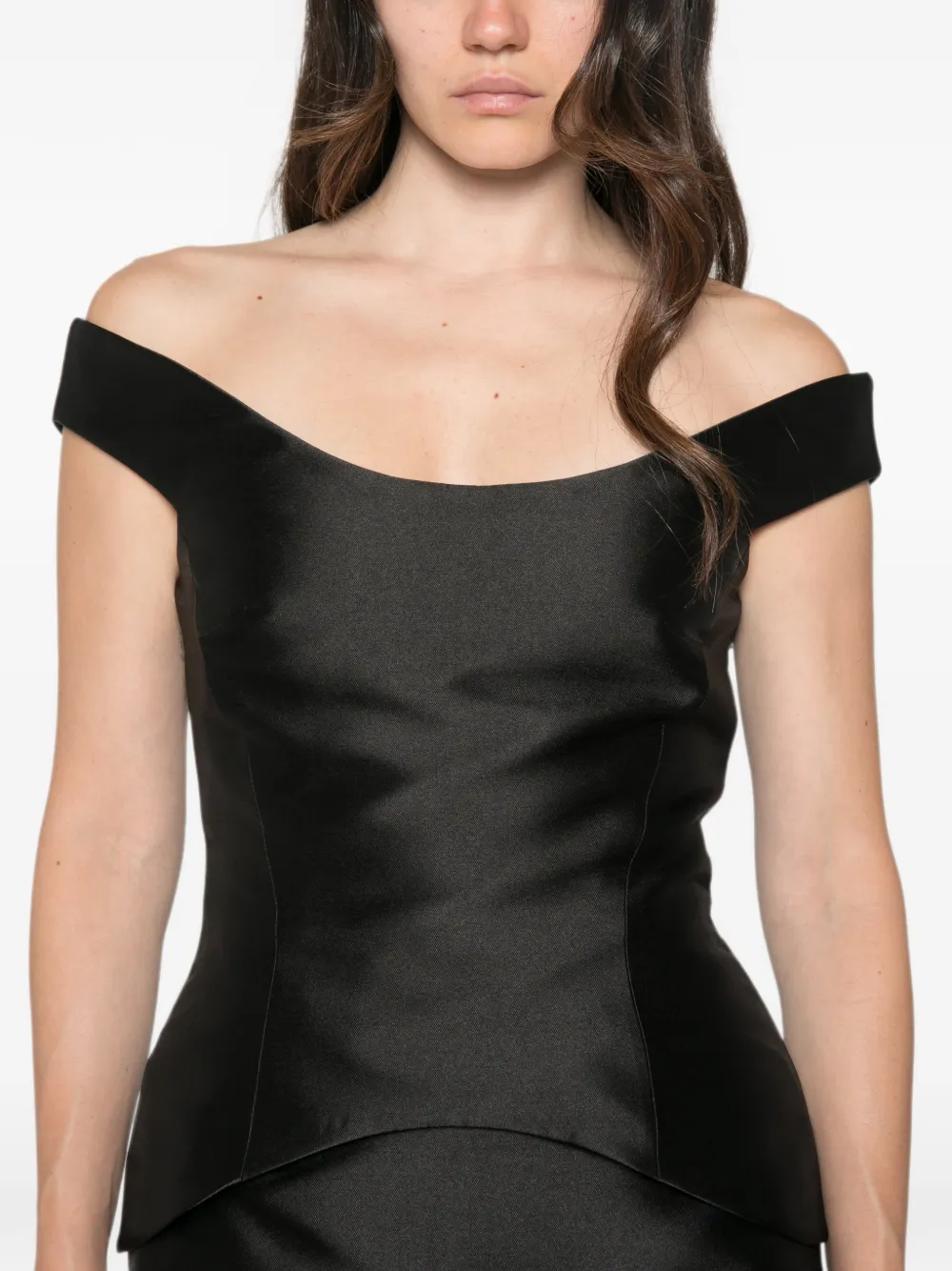 Solace London Pieta maxi-jurk Zwart
