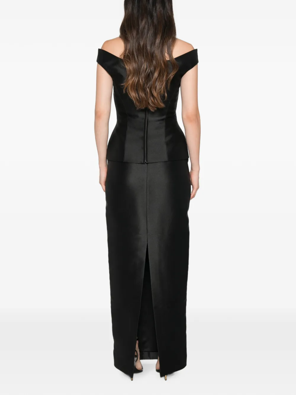 Solace London Pieta maxi-jurk Zwart