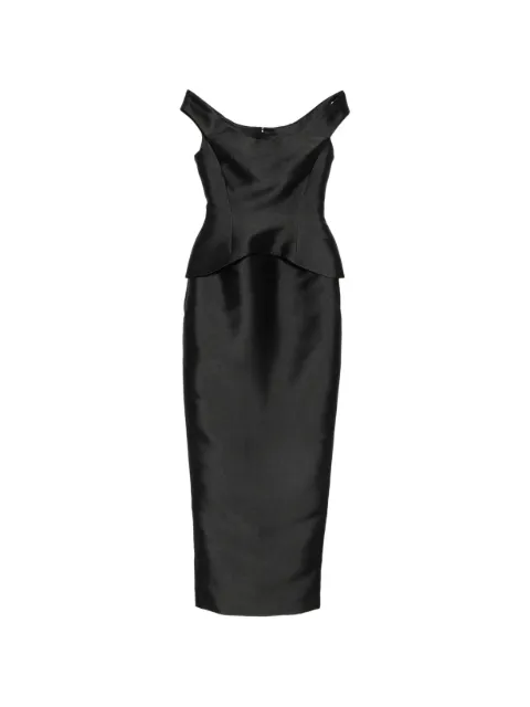 Solace London Pieta maxi dress in black
