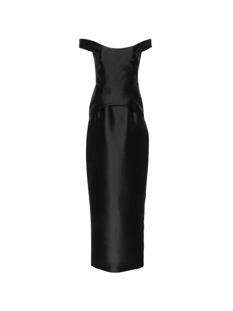 Solace London the Pieta maxi dress in black