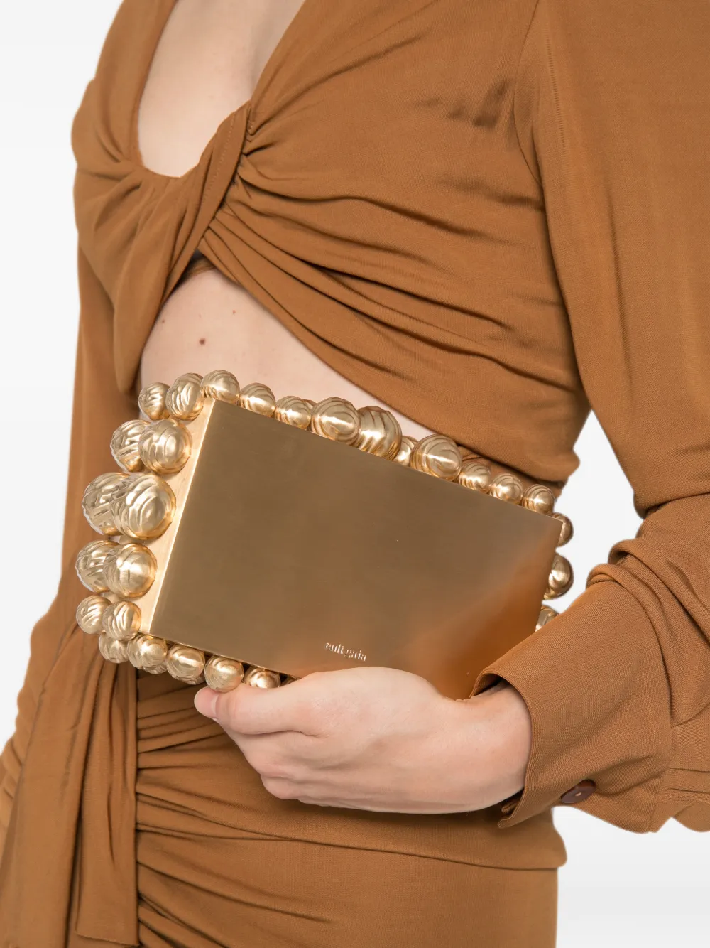Cult Gaia Clutch verfraaid met kralen Goud