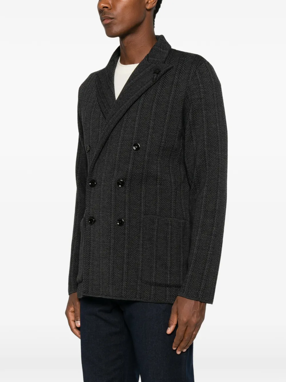 Lardini Jas met dubbele rij knopen Grijs