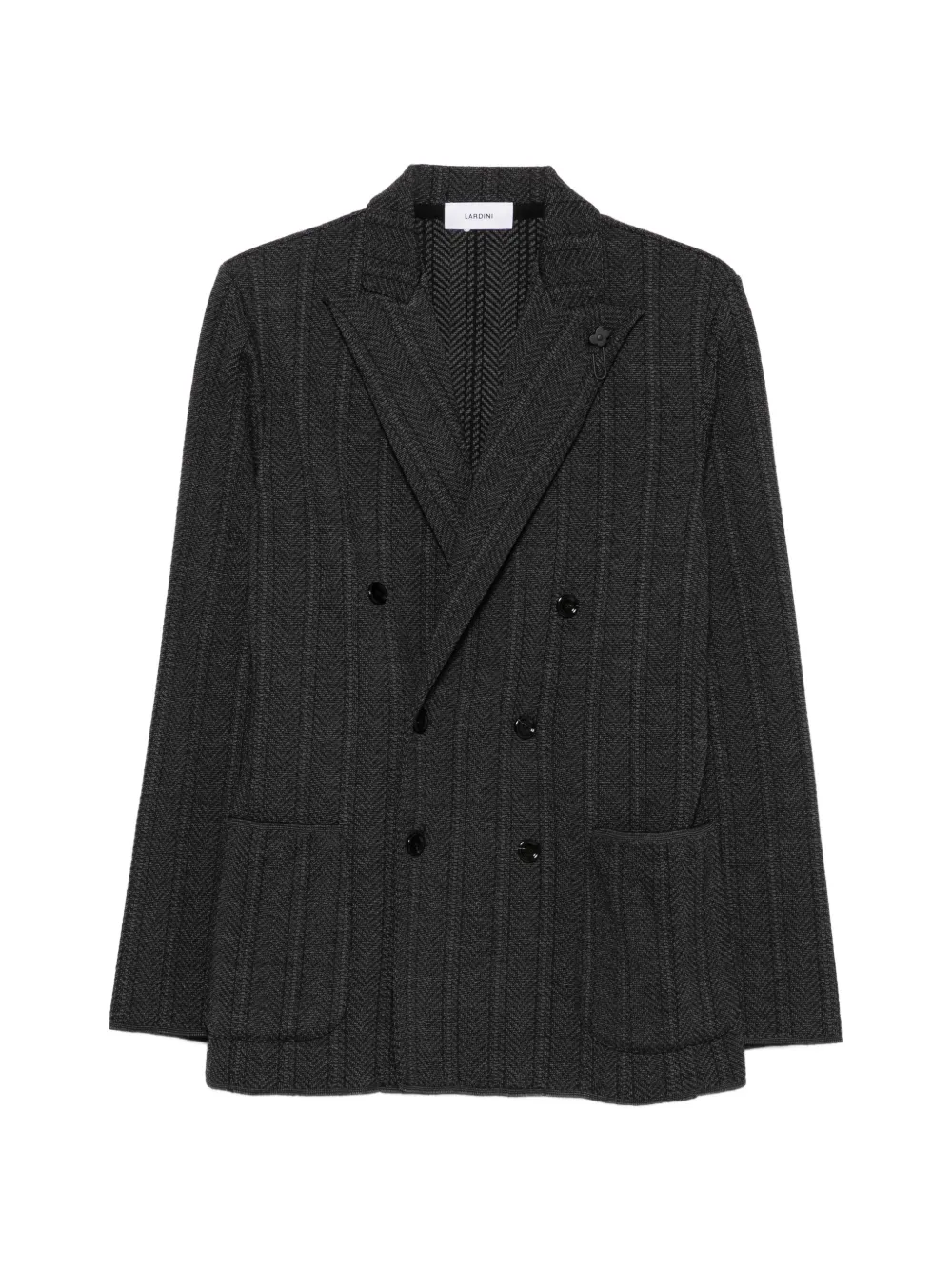 Lardini herringbone double-breasted jacket - Grau