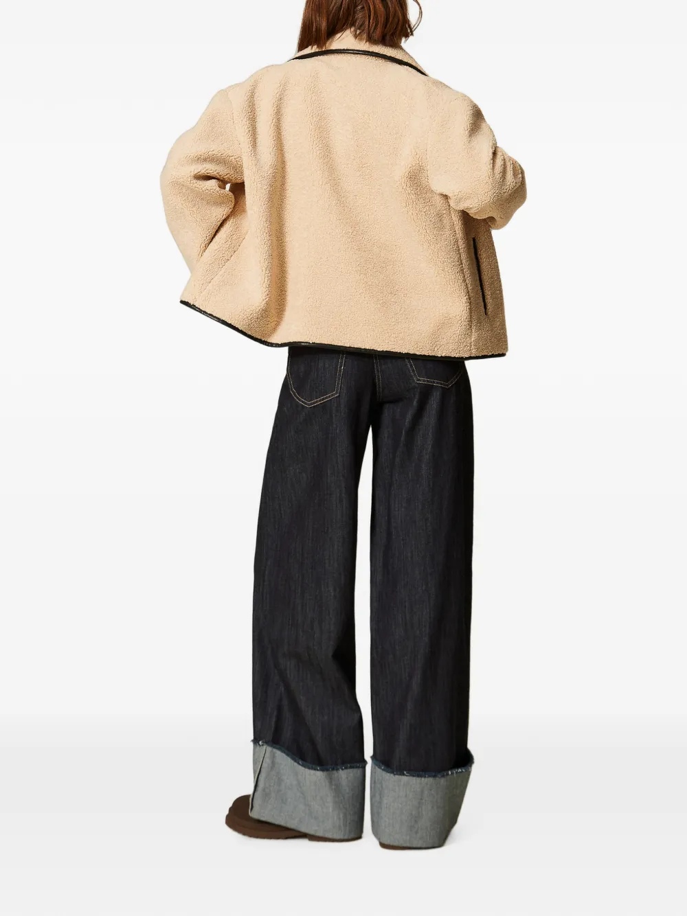 TWINSET flared jeans with folded hem Blauw