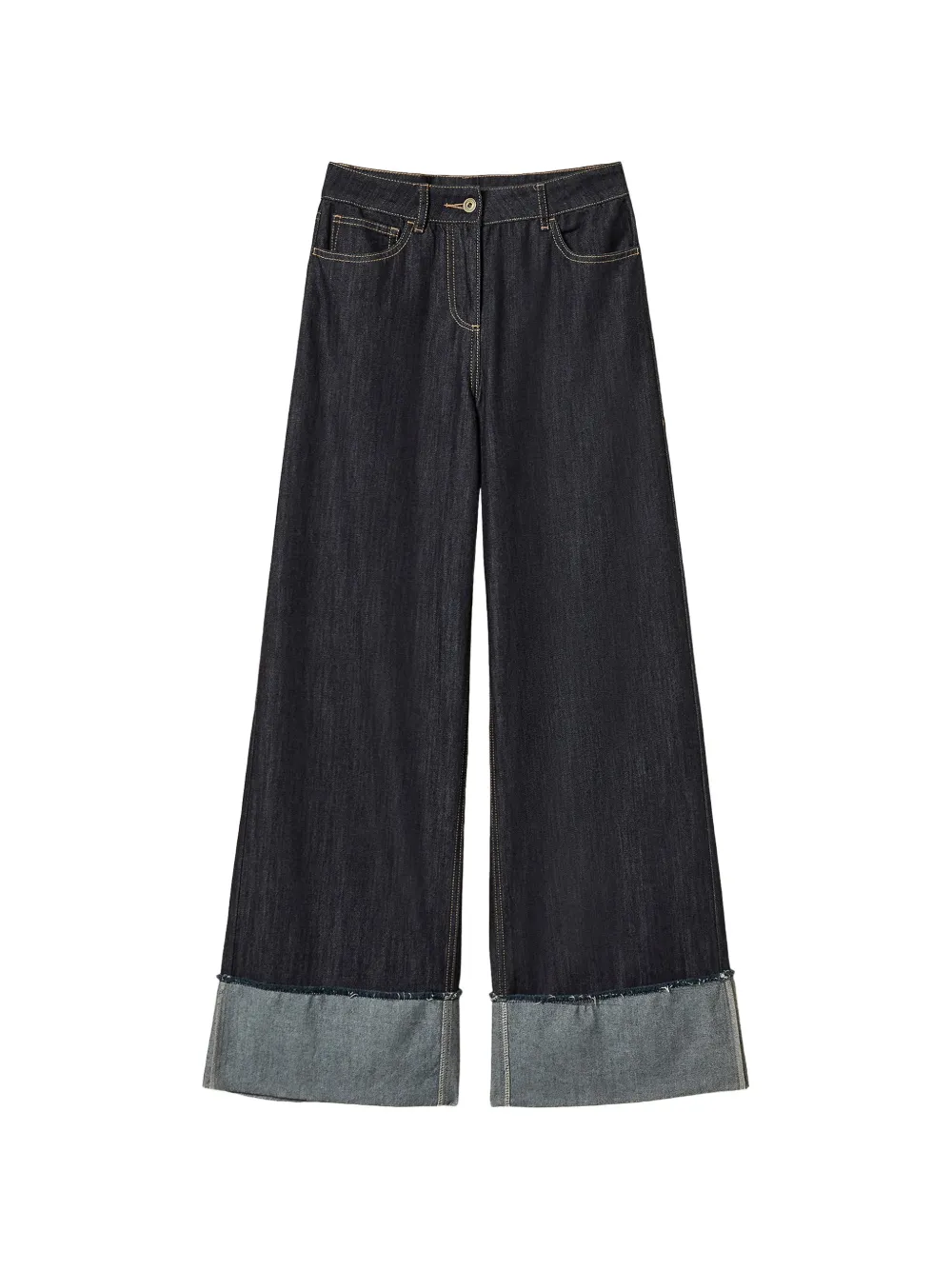 TWINSET flared jeans with folded hem - Blau