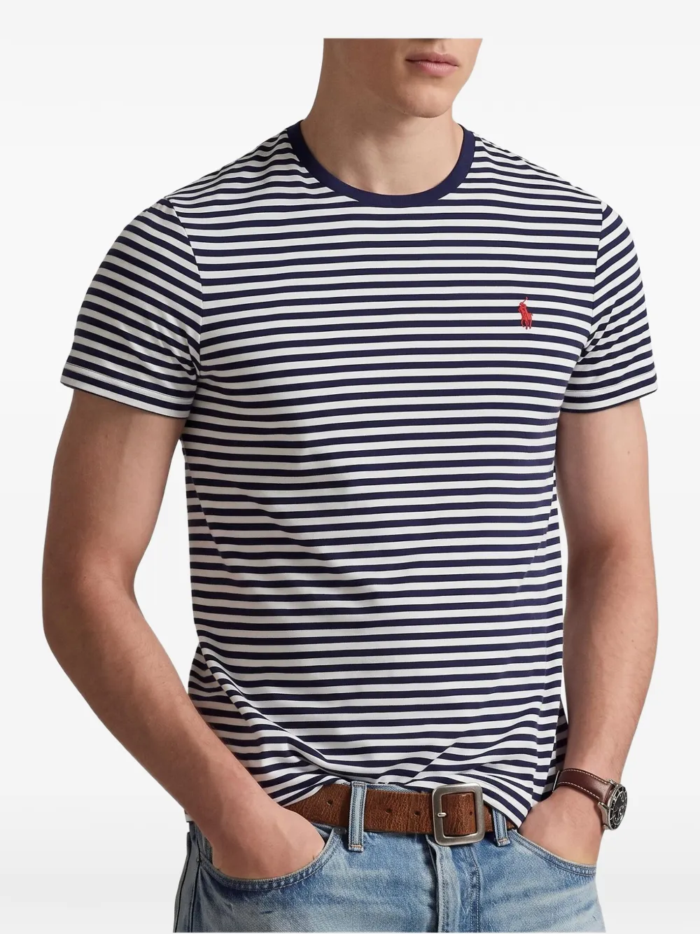 Polo Ralph Lauren Custom Slim Fit jersey T-shirt Blauw