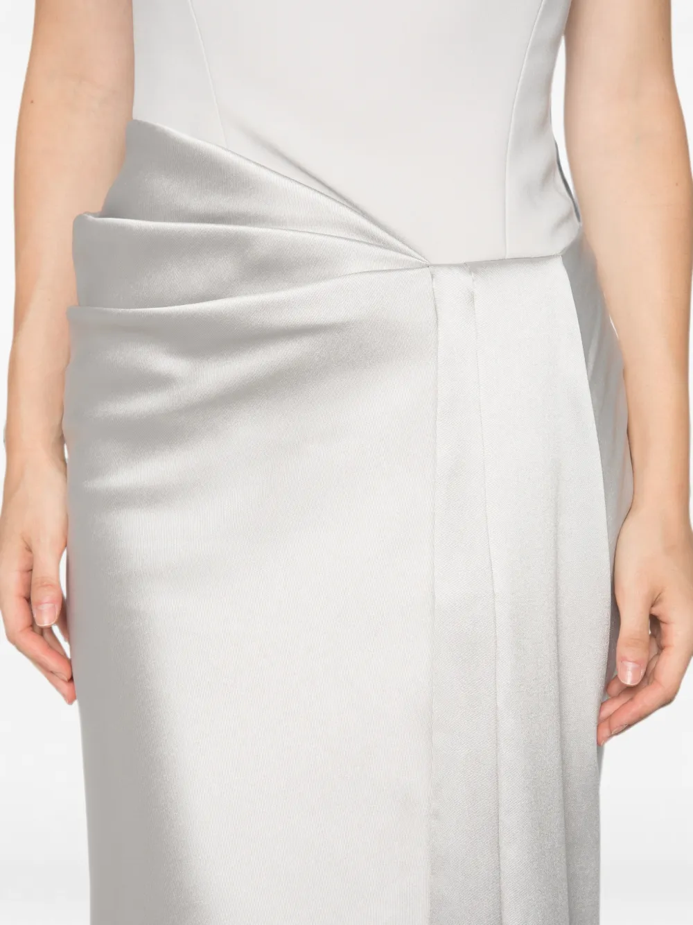 Solace London Seri maxi-jurk Zilver