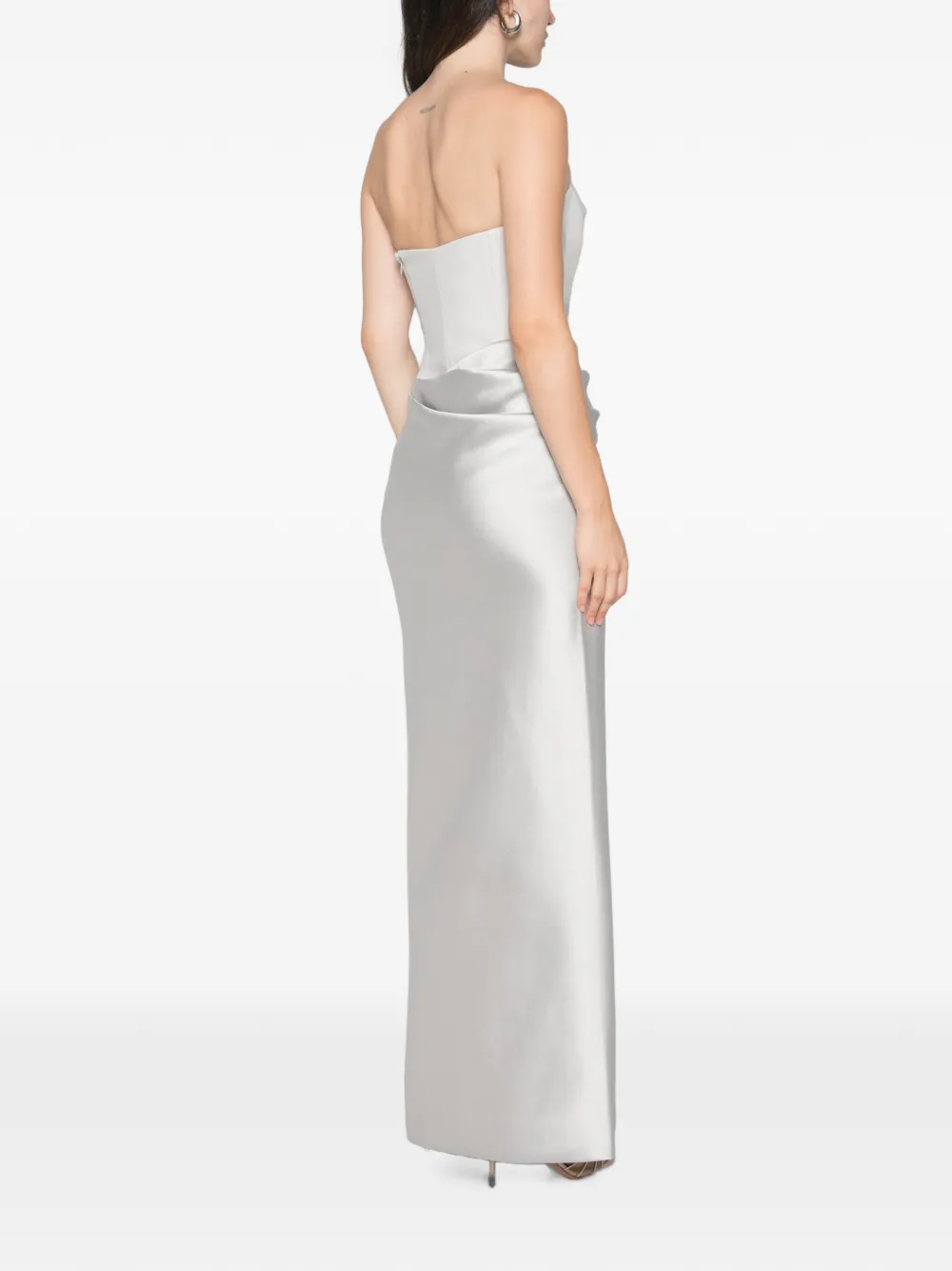 Solace London Seri maxi-jurk Zilver