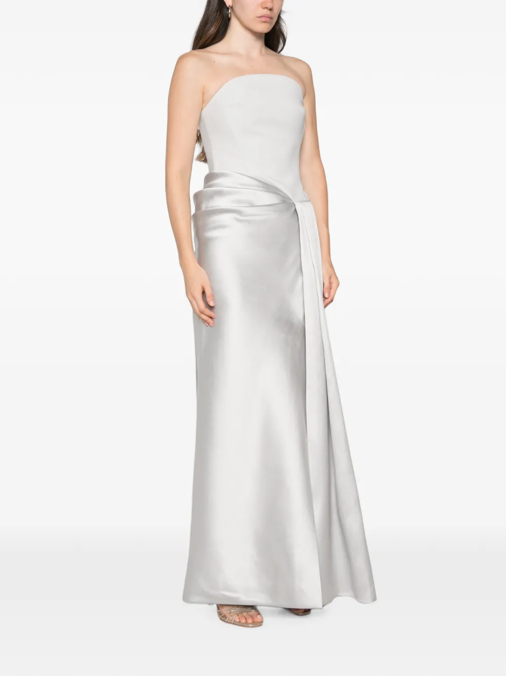 Solace London Seri maxi-jurk Zilver
