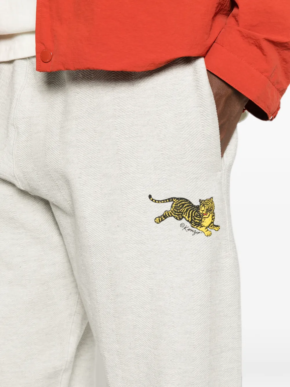 Kenzo Trainingsbroek met tijgerpatroon Grijs