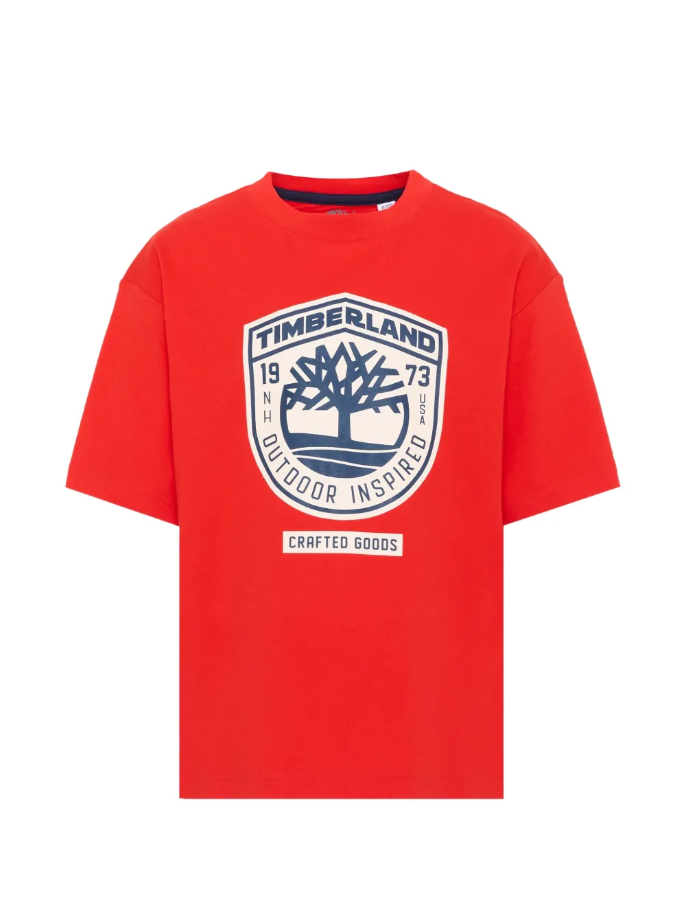 Timberland Kids logo-print organic cotton T-shirt - Rosso