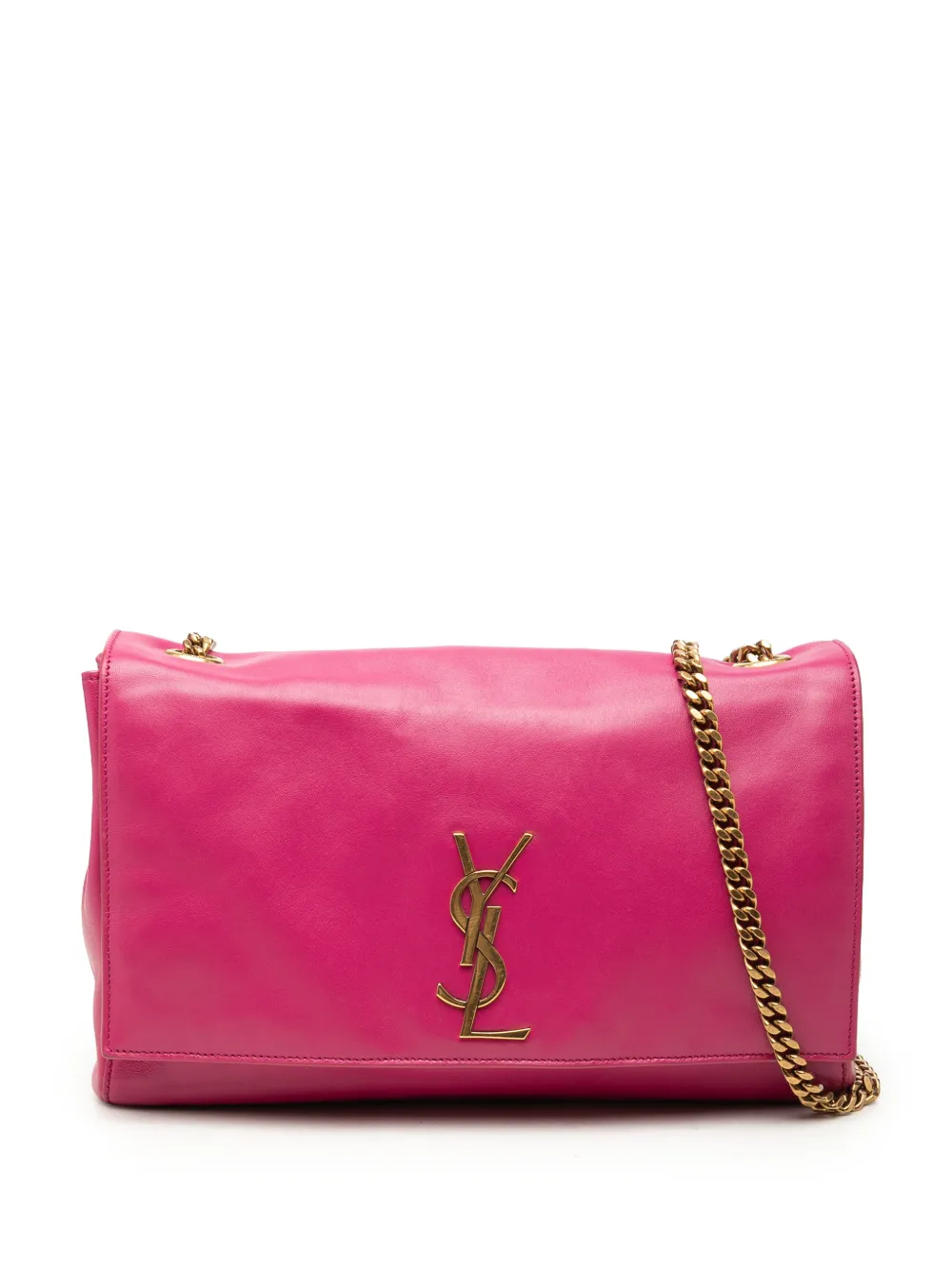 Saint Laurent Pre-Owned 2022 Medium Smooth Calfskin and Suede Reversible Kate crossbody bag - Rosa