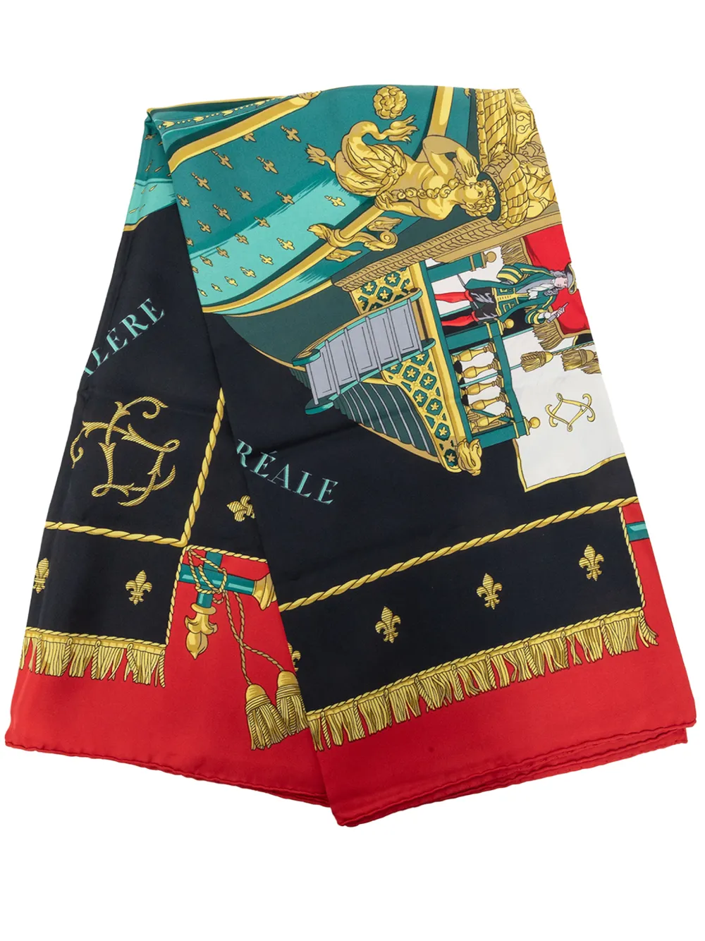 Hermès Pre-Owned 2000-2026 Vue Du Carrosse De La Galere La Reale Silk Scarf 90 scarves - Mehrfarbig