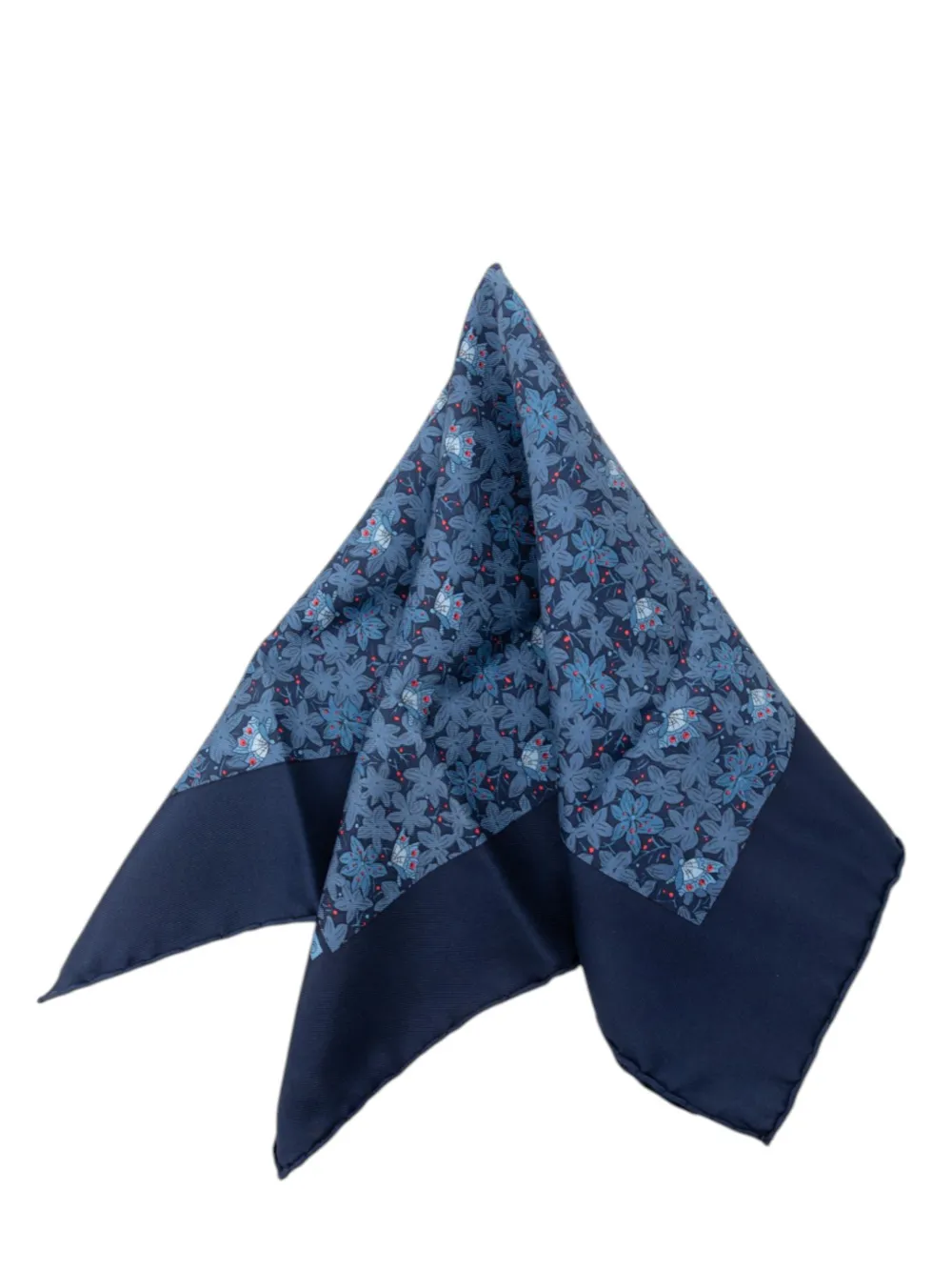 Hermès Pre-Owned 2010-2018 Flower and Butterfly Silk Scarf 90 scarves - Blau