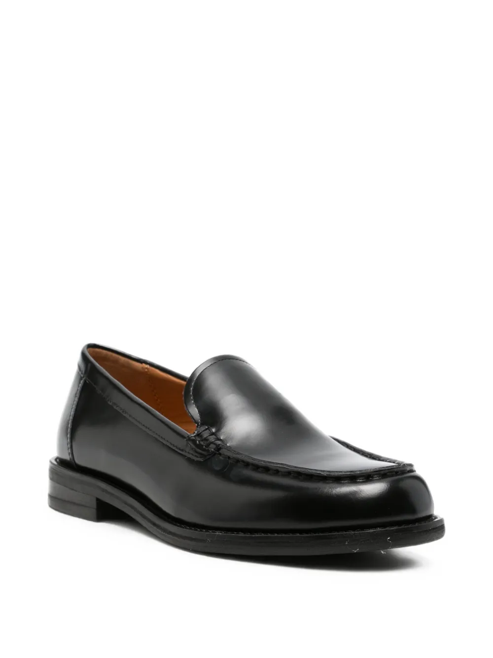 VAGABOND polished leather loafers Zwart