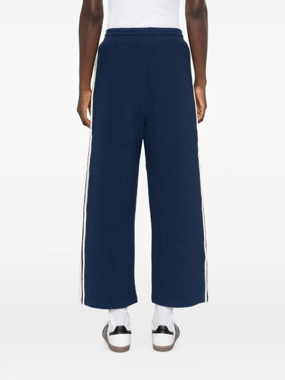 adidas seersucker side-stripe track pants Blauw