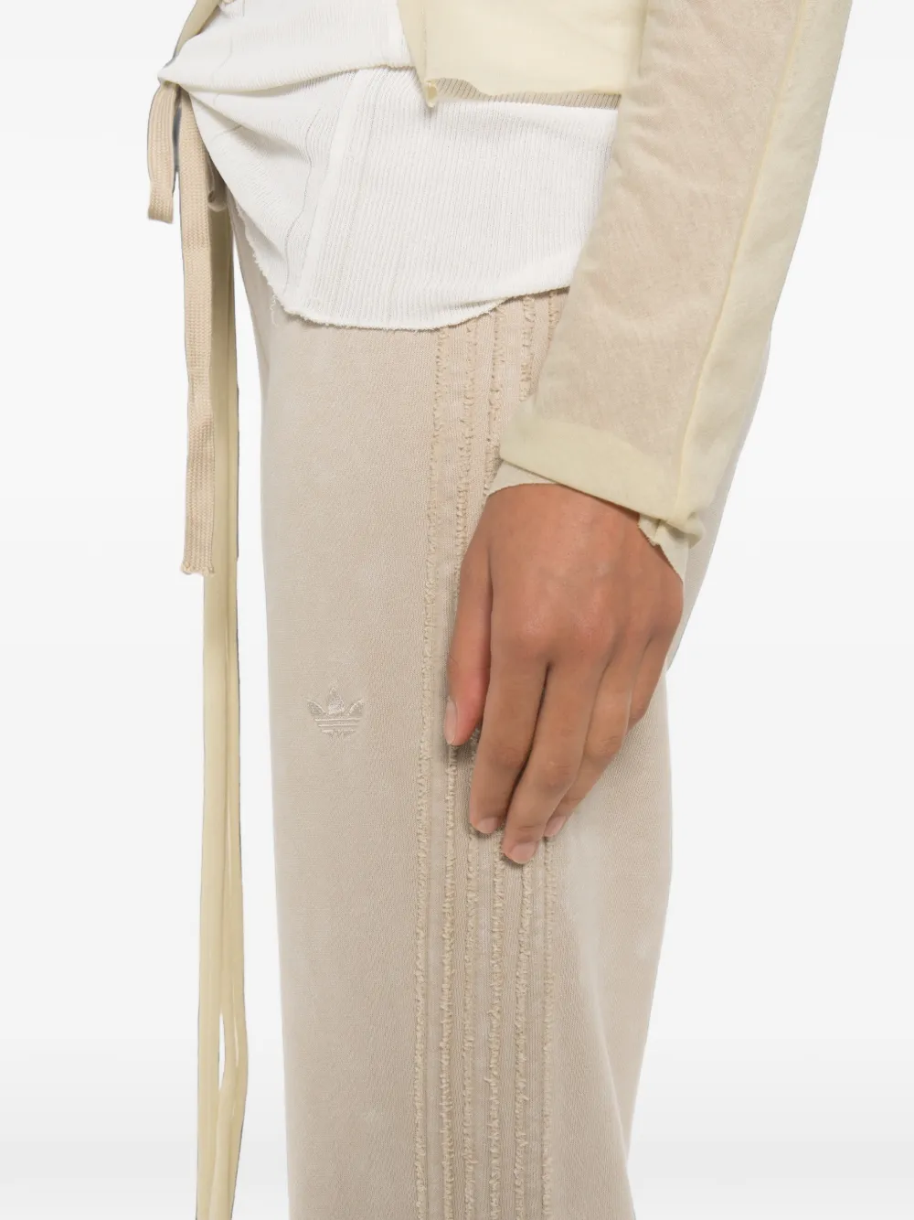 adidas drawstring flared track pants Beige