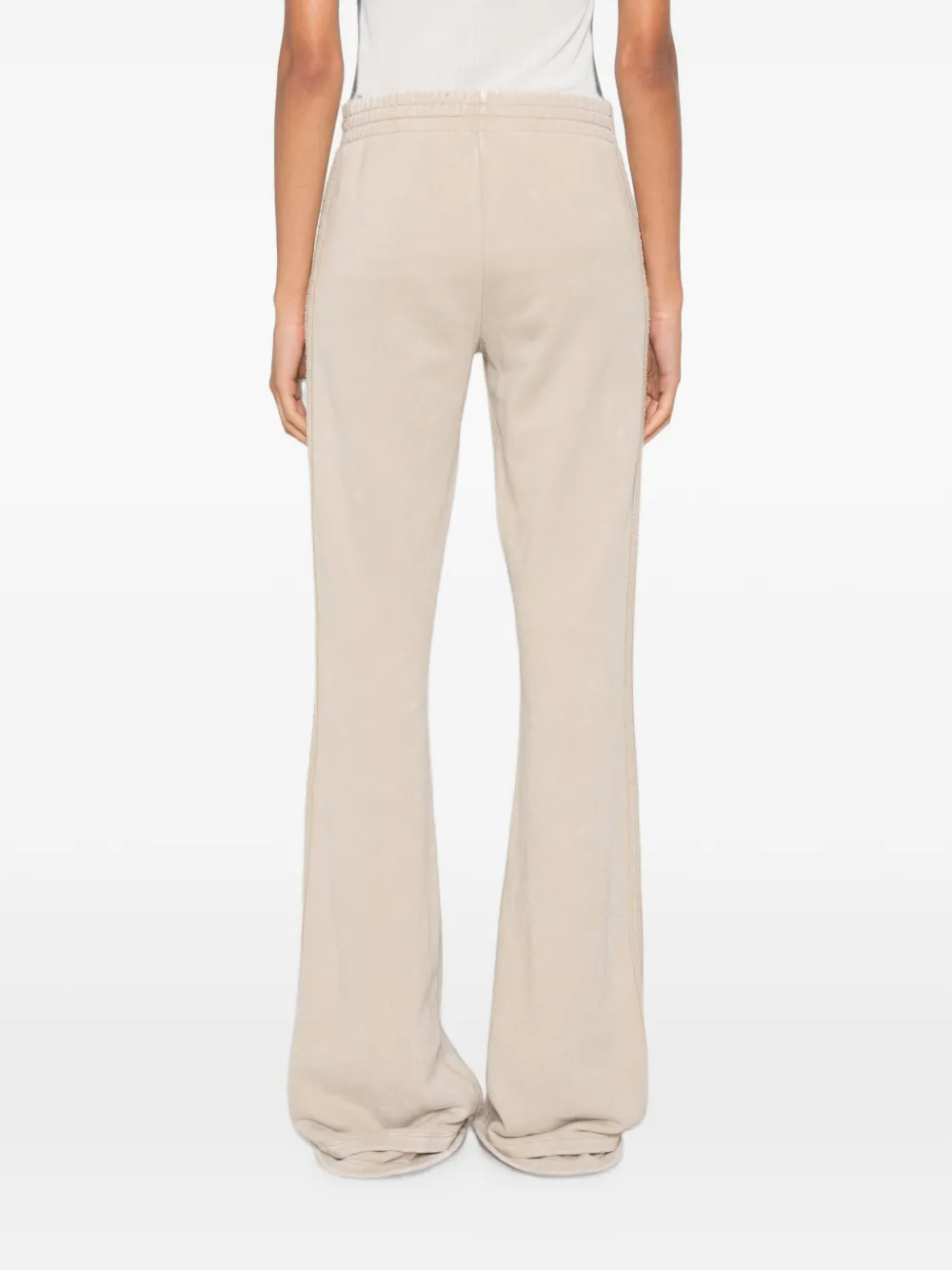 adidas drawstring flared track pants Beige