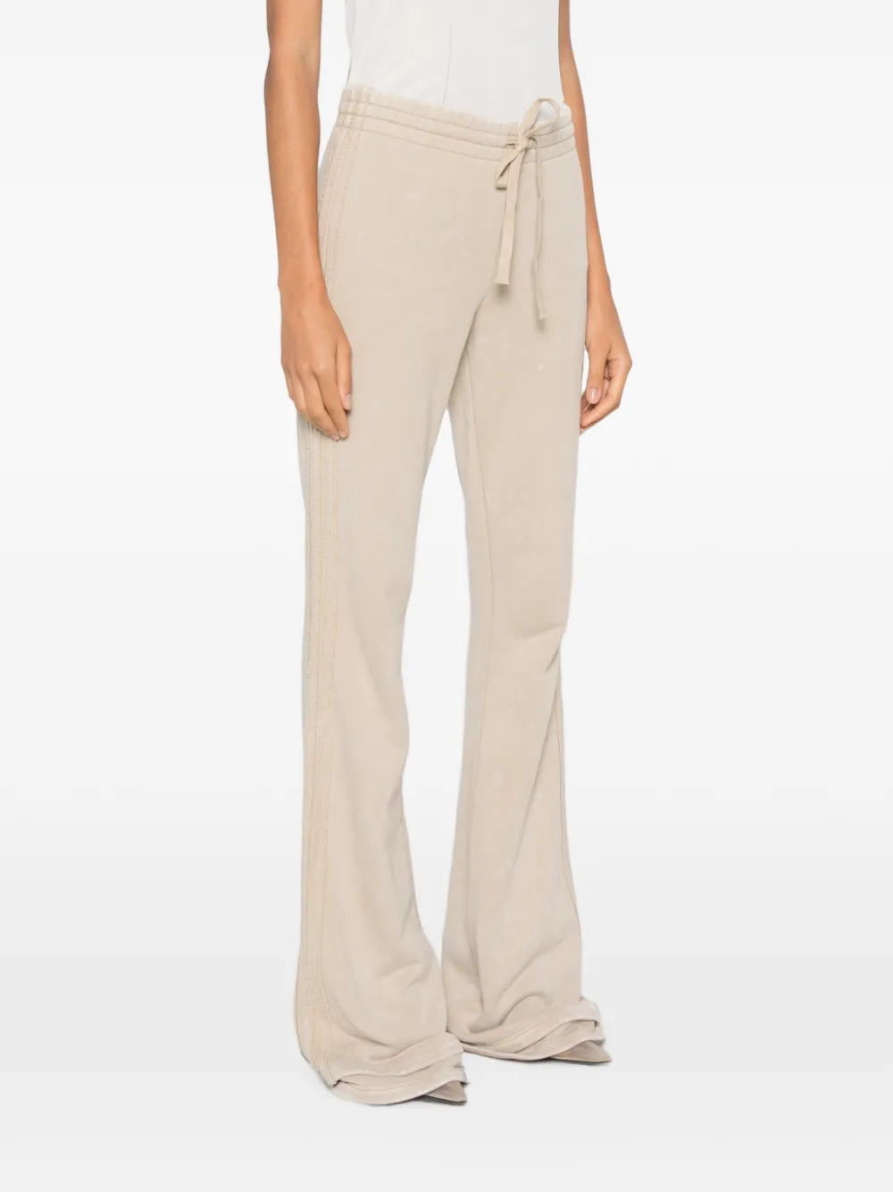 adidas drawstring flared track pants Beige