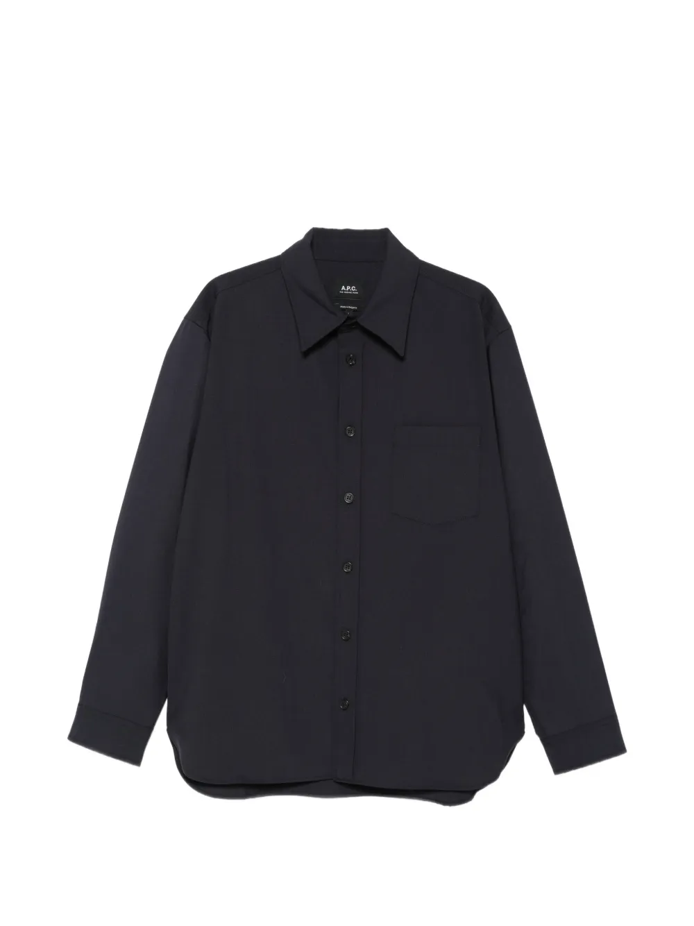 A.P.C. chest-pocket long-sleeve shirt - Blu
