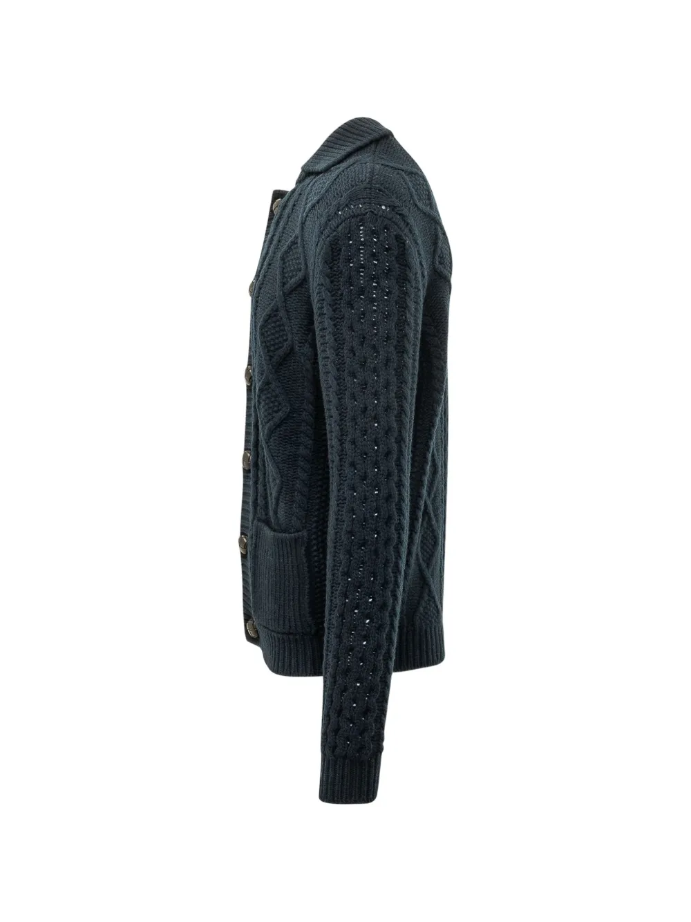 RAKKI Aran kabelgebreid vest Blauw