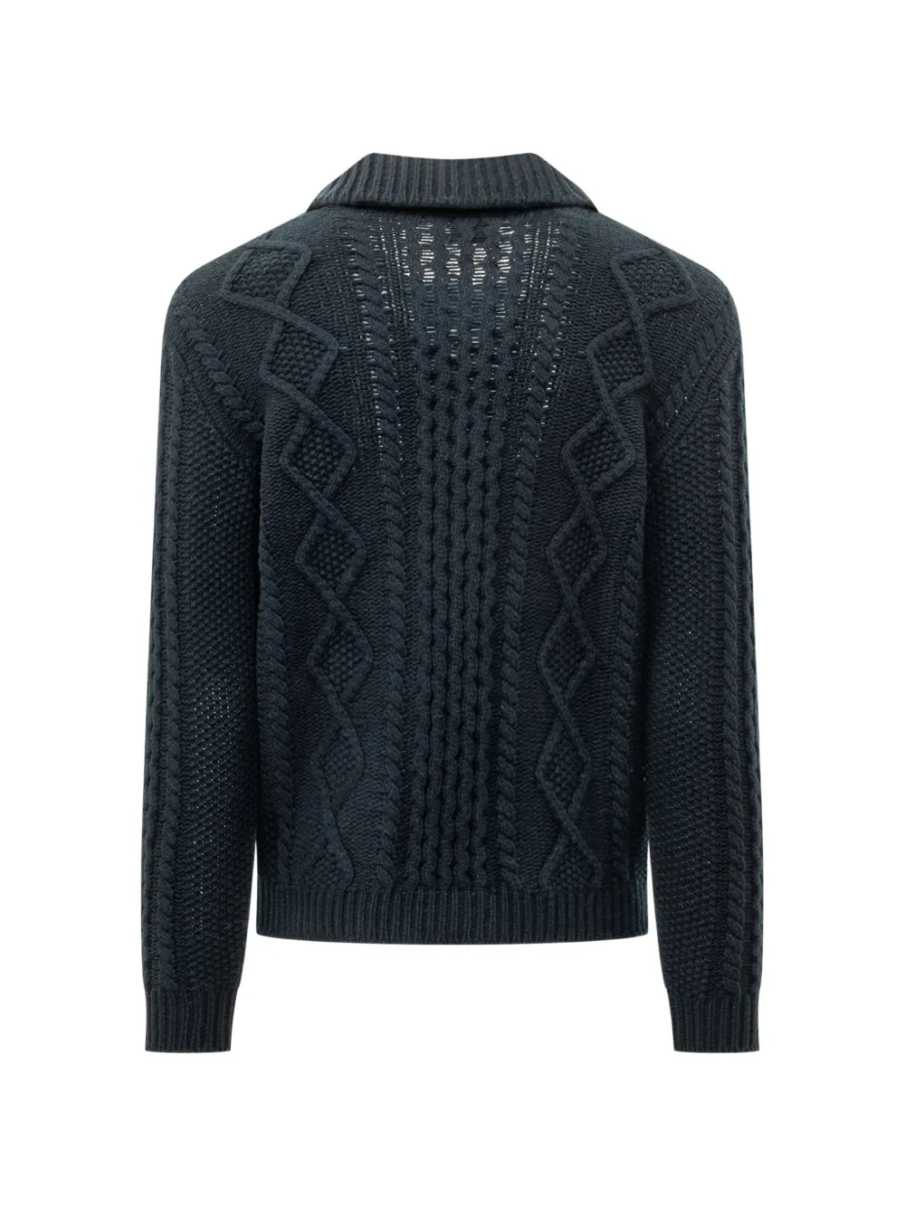 RAKKI Aran kabelgebreid vest Blauw