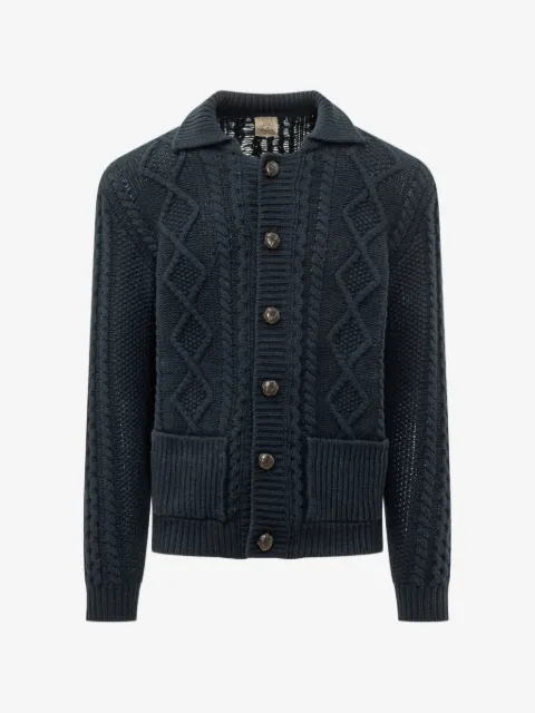RAKKI Aran cable-knit cardigan