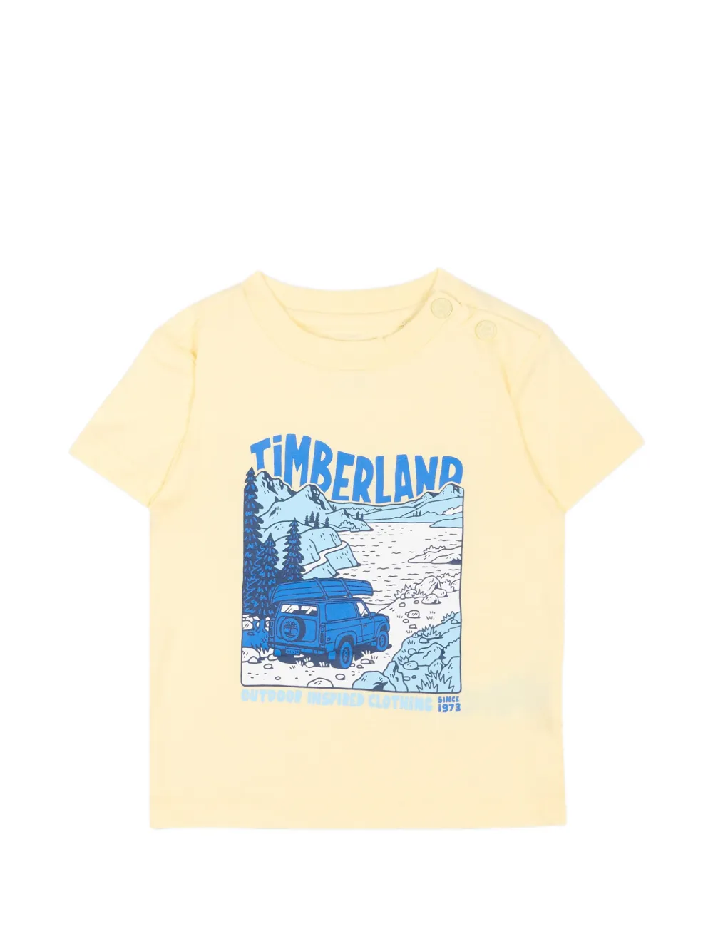 Timberland Kids graphic-print cotton T-shirt - Giallo