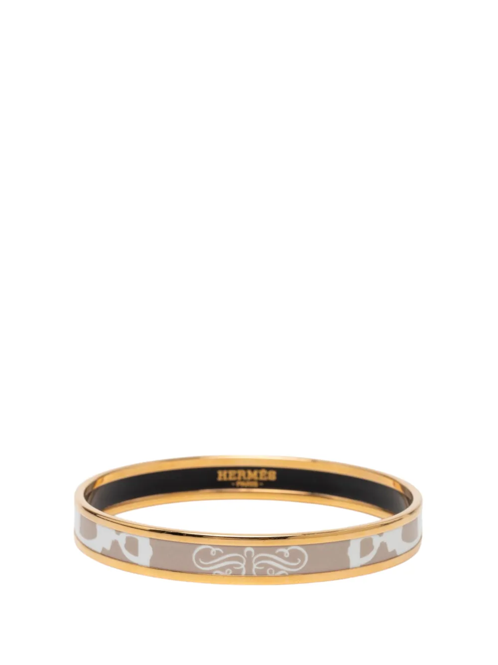Hermès Pre-Owned 2017 Narrow Brides de Gala Tattoo Enamel Bangle 65 costume bracelet - Braun