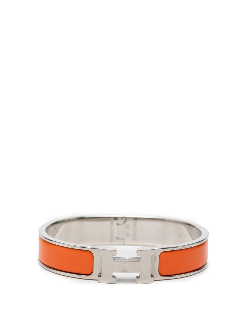 Hermès Pre-Owned 2013 Narrow Enamel Clic H Bracelet PM costume bracelet - Orange
