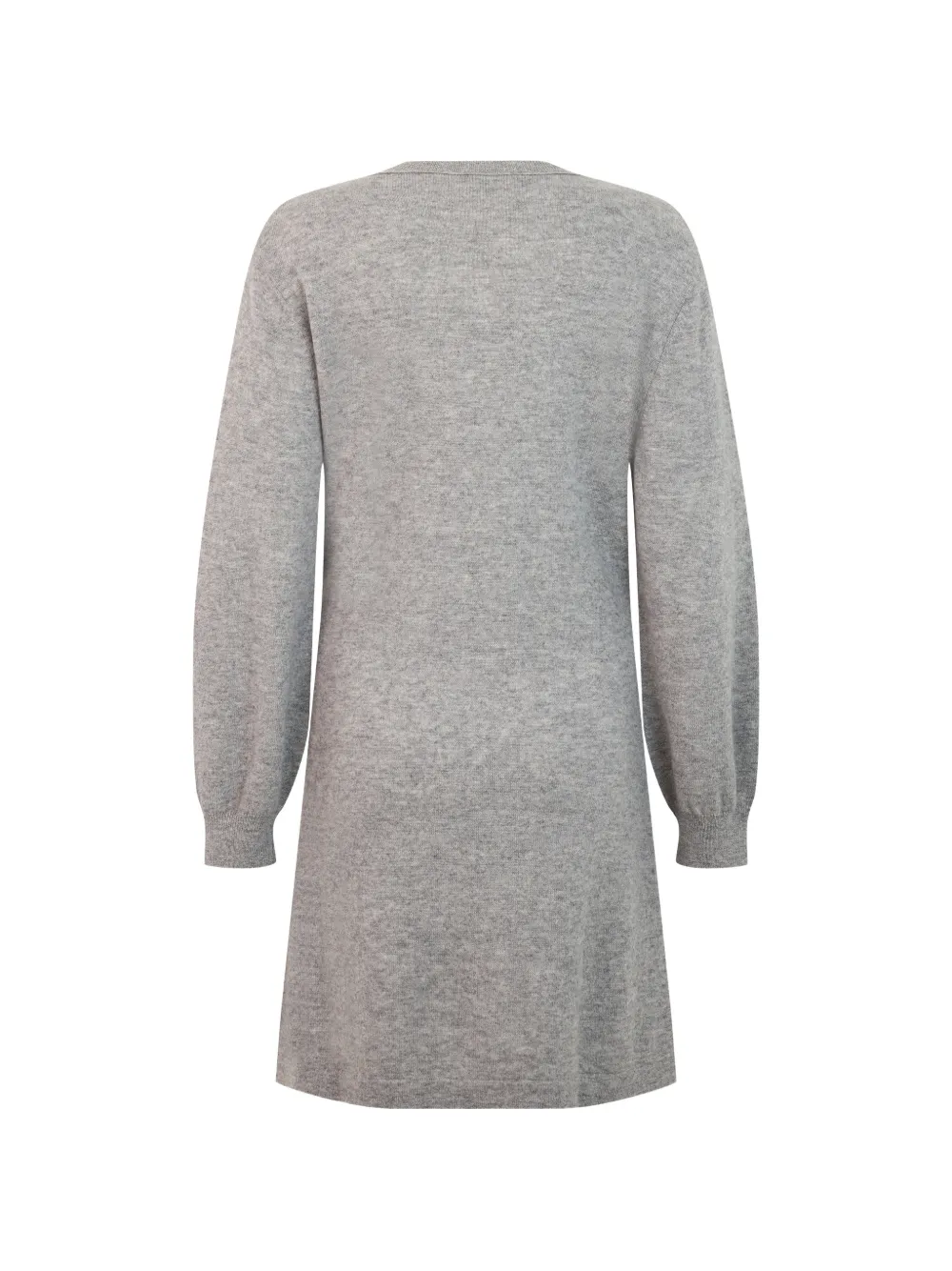 Lisa Yang Sal Knot-detail Long-sleeve Mini Dress in Grey, view 2