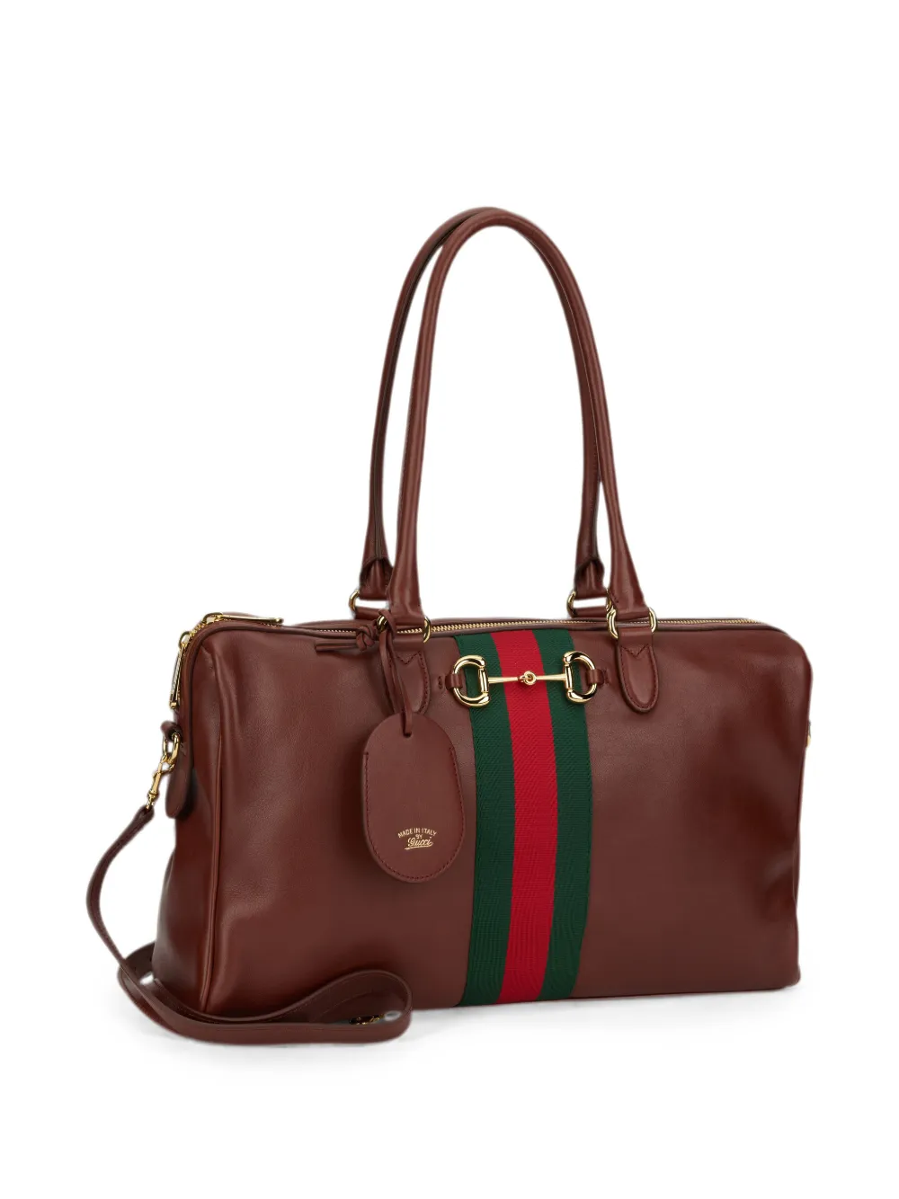 Gucci Grote Boston suède schoudertas Bruin