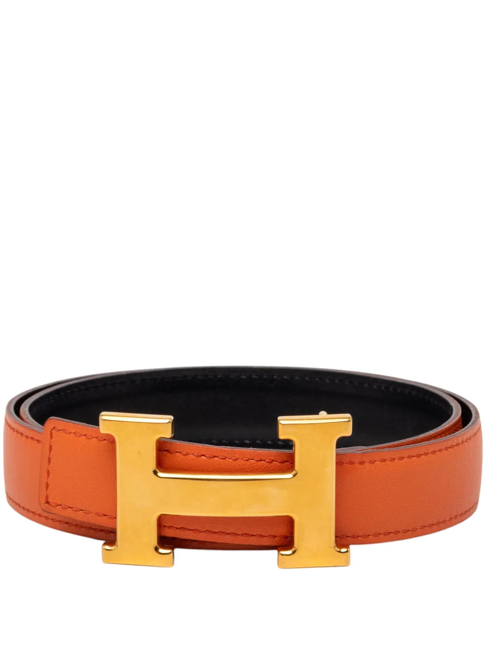 Hermès Pre-Owned 1997 Box Calf Constance H Reversible belt - Schwarz