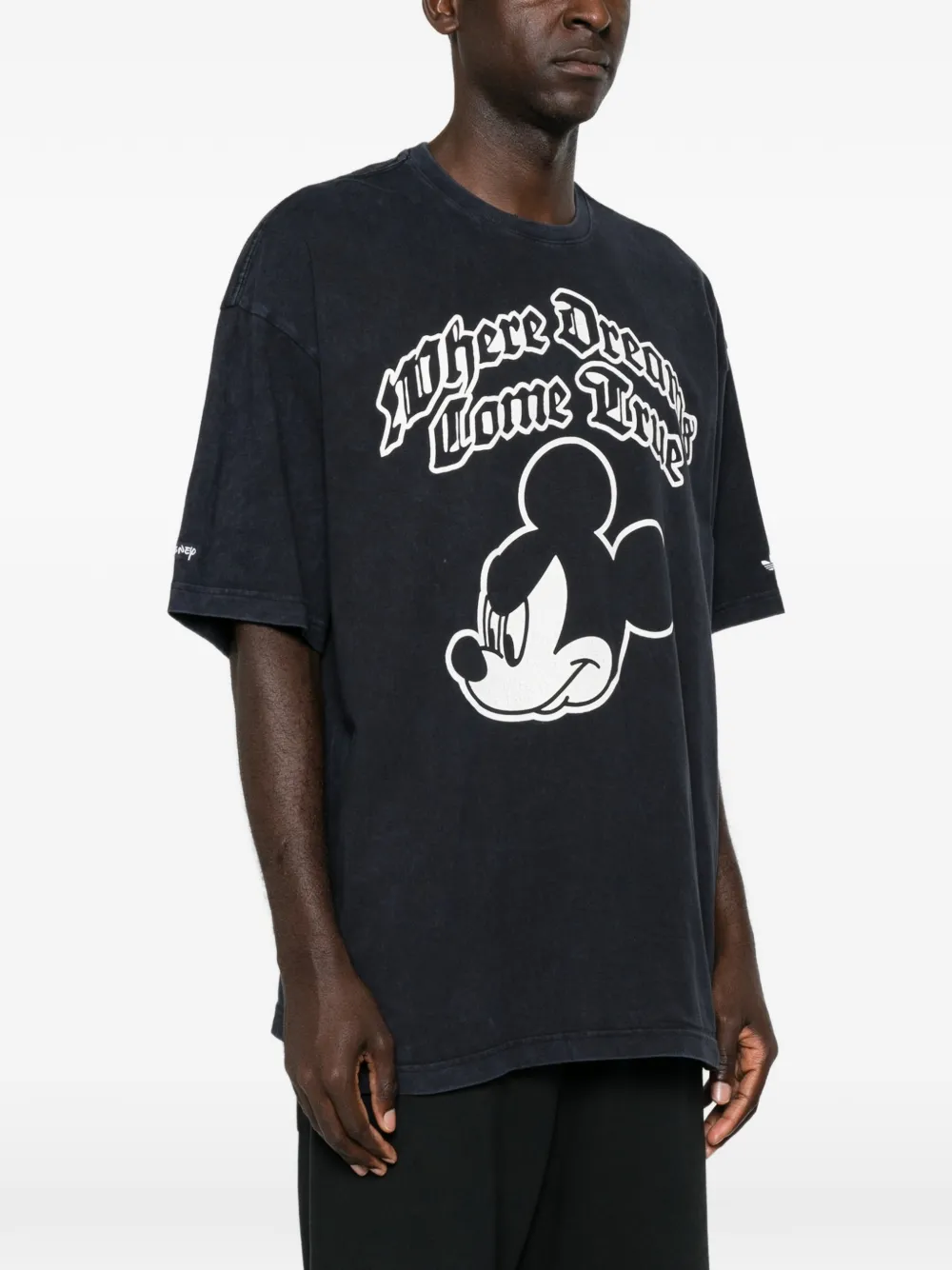 adidas x Disney Mickey Mouse T-shirt met grafische print Zwart