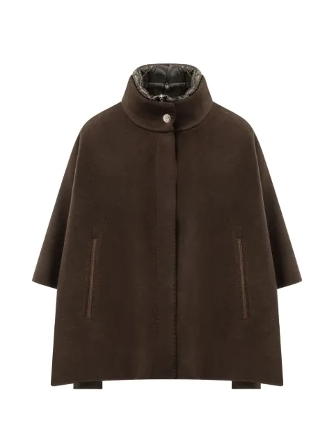 Moorer Resia layered cape jacket