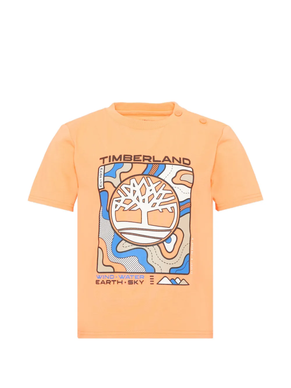 Timberland Kids logo-print T-shirt - Arancione