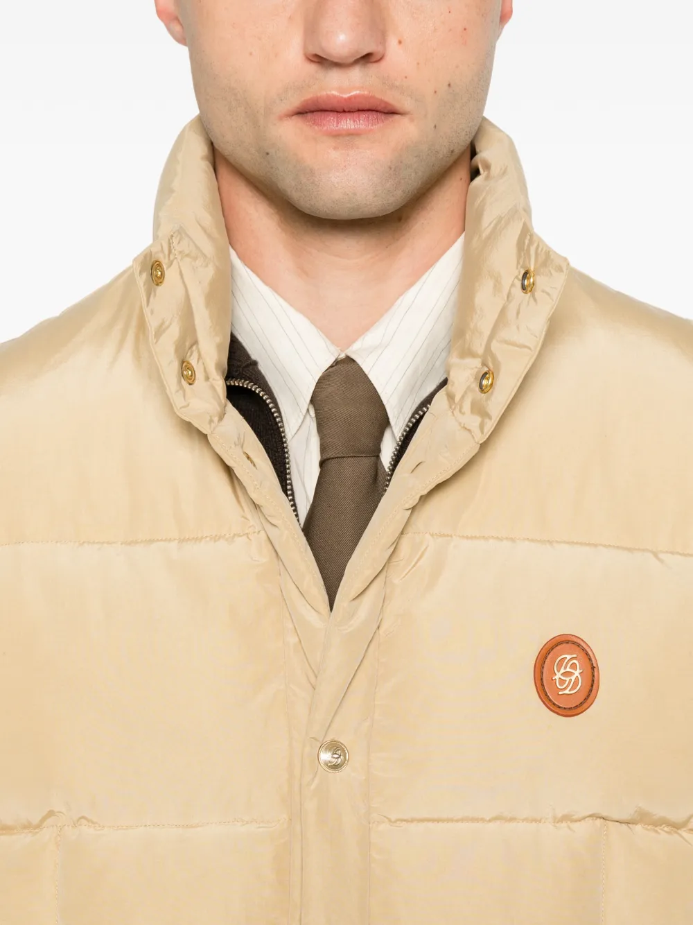 Drôle De Monsieur Gewatteerde bodywarmer Beige
