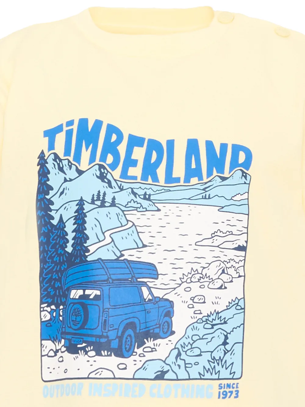 Timberland Kids T-shirt met grafische print Geel