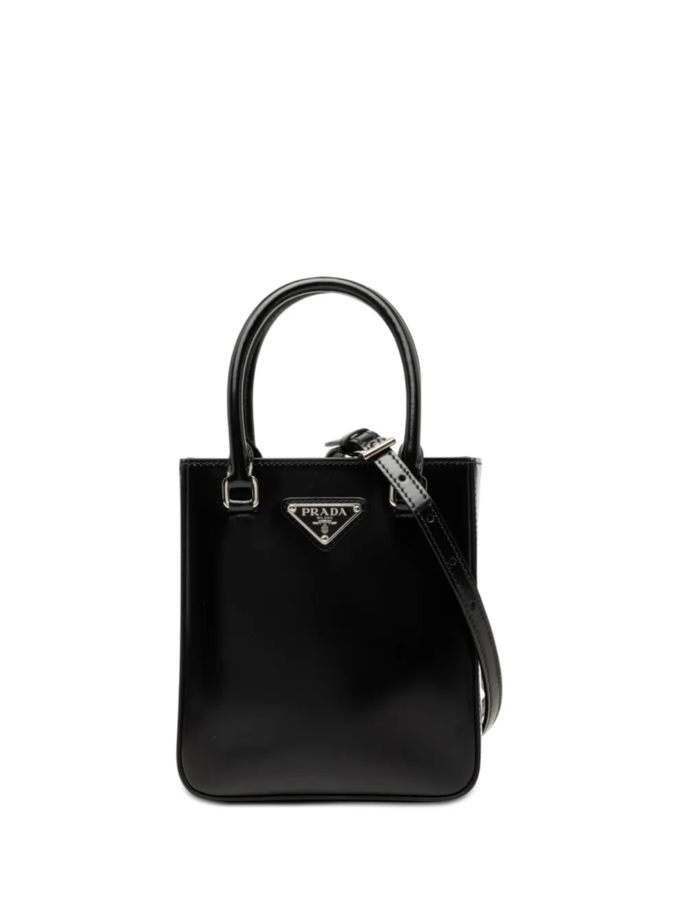 Prada Pre-Owned 2013-2026 Small Spazzolato Leather satchel - Schwarz