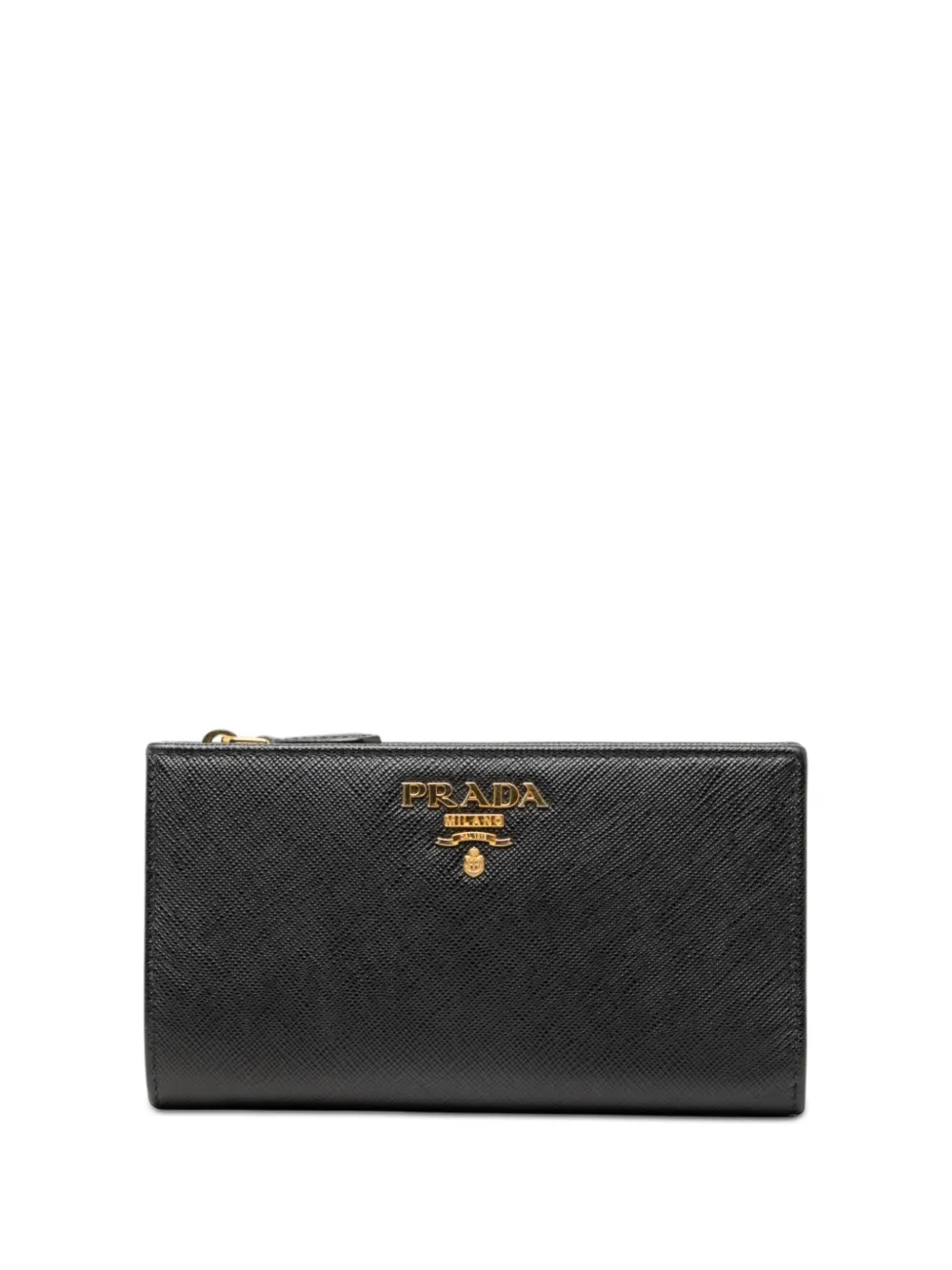 Prada Pre-Owned 2010-2026 Saffiano Bifold Wallet long wallets - Schwarz