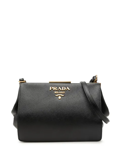 Prada Pre-Owned 2013-2026 Saffiano and City Calf Light Frame crossbody bag