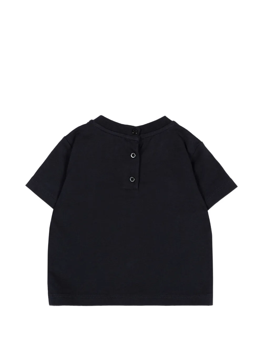 Balmain Kids T-shirt met drukknopen en logoprint Blauw