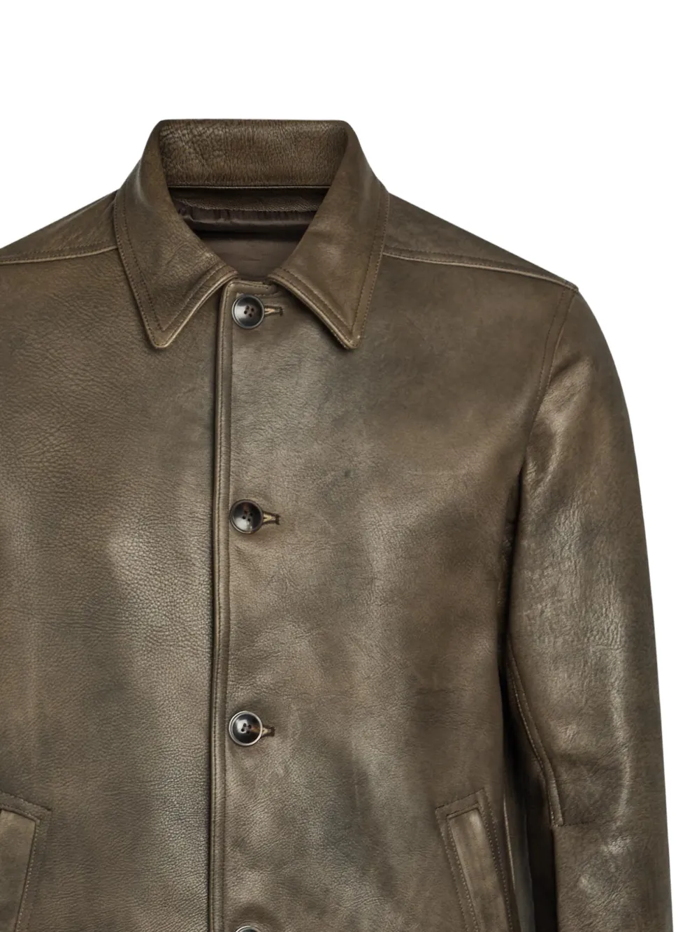Rick Owens Leren jack Zwart