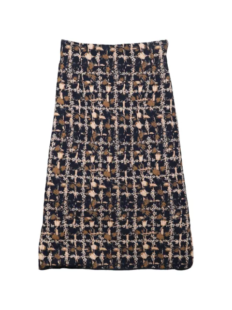 Christian Dior Pre-Owned tweed-effect midi skirt