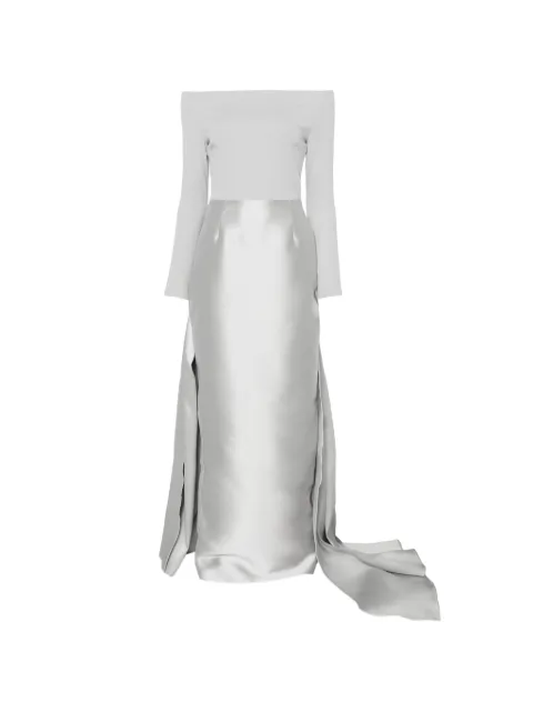 Solace London Vestido longo The Winslow em platina