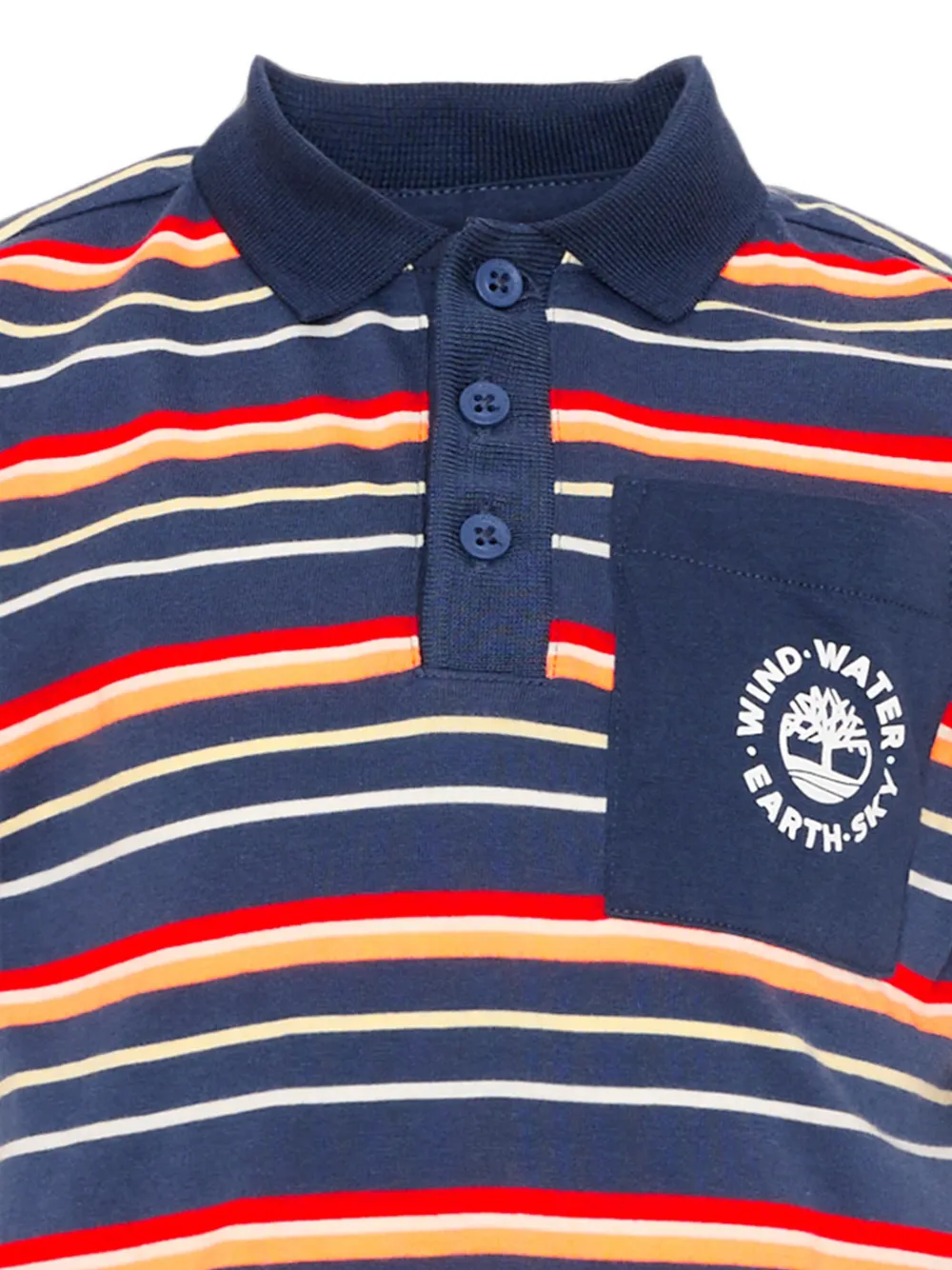 Timberland Kids Gestreept poloshirt en shorts set Blauw