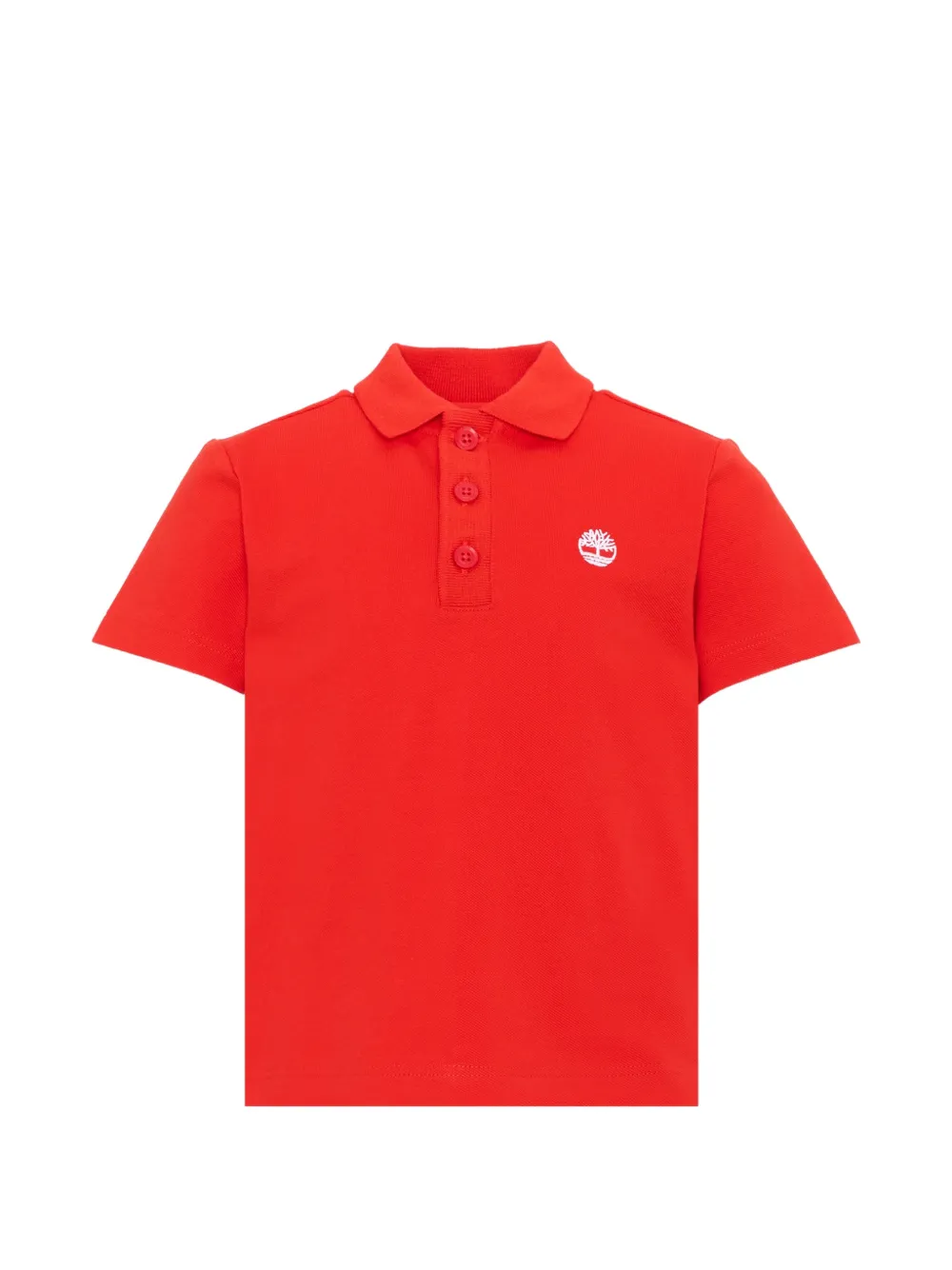 Timberland Kids logo-embroidered polo shirt - Rosso